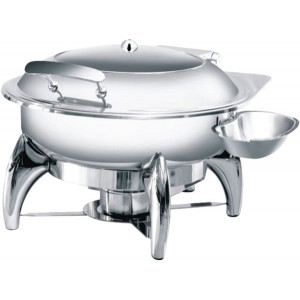 Chafing dish rond à hublot - Capacité : 5 L