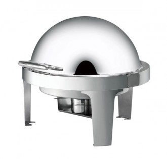 Chafing dish rond en acier - Dimensions : 500 x 500 x 295 mm