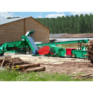 Chaine de production de bois - Lames remplaçables et réaffûtables plusieurs fois