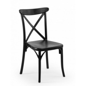 Chaise bistrot en plastique - Hauteur d'assise: 45 cm - Structure monobloc en  polypropylène renforcé - 3 coloris