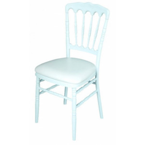 Chaise de réception - Hauteur d'assise : 45 cm et 51 cm avec la galette - Structure : polypropylène - Assise : galette vinyle