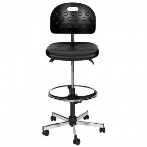 https://www.techni-contact.site/ressources/images/produits/merchandising/chaise-haute-d-atelier-avec-mecanisme-asynchrone-45152532-1.jpg - Hauteur d'assise : 645 à 900 mm - Assise et dossier : Polyuréthane noir