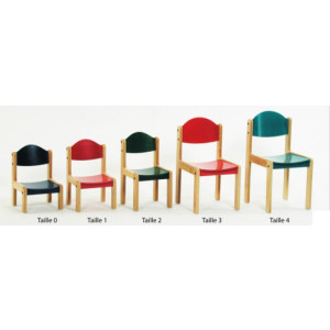 Chaise maternelle bois de hêtre massif - Hêtre - 5 tailles disponbiles