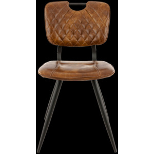 https://www.techni-contact.site/ressources/images/produits/merchandising/chaise-pour-restaurant-cafes-et-bars-92194597-1.jpg - Structure : métallique noire Matière : simili cuir PU Largeur : 49 cm Profondeur : 64 cm Hauteur : 88 cm Hauteur d\'assise : 49 cm Poids : 7.2 kg