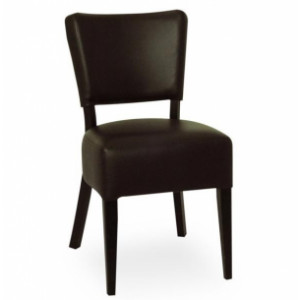 Chaise pour restaurant en bois - Structure bois - Dossier/ assise : simili cuir