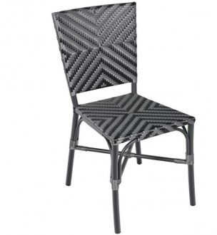  Chaise restaurant aluminium Marquise - Usage : Extérieure - Structure : aluminium-  Dimensions L x p x h : 56 x 54 x 87 cm

