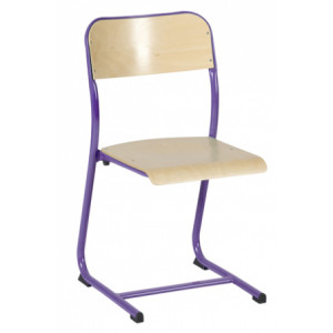 Chaise scolaire à appui sur table - Taille 6 - Assise en hêtre - Hauteur d’assise : 450 mm
