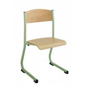 Chaise scolaire avec appui sur table - Tailles 4, 5, 6 et 7 - Assise et dossier en hêtre