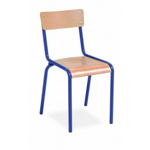 Chaise scolaire en hêtre empilable - Bois certifié PEFC - Taille : 4, 5 et 6