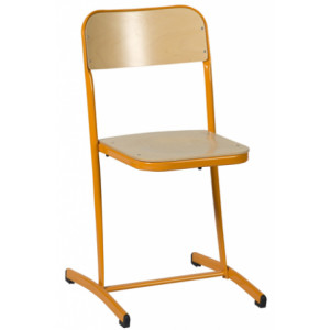 Chaise scolaire fixe appui sur table - Tailles 1, 2 et 3 - Assise et dossier en hêtre 