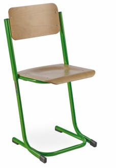 Chaise scolaire bois réglable appui sur table - Hauteurs d'assises : de 35 à 51 cm