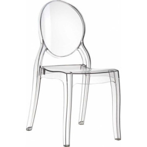 Chaise transparente - Hauteur assise : 45 cm – Hauteur totale : 90 cm- En Polycarbonate transparent