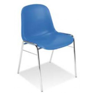 Chaise visiteur monocoque noir ou bleu - Structure époxy noir