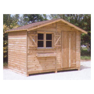 Chalet en bois 3.03 m x 2.03 m - Dimensions chalet (LXP): 3.03 m x 2.03 m