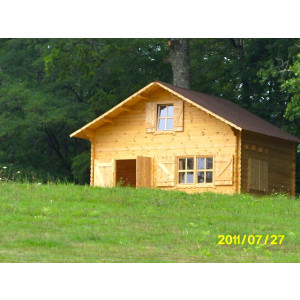 Chalet en bois duplex - Surface totale  : 50 ;  60 m² et 70 m² - Dimensions : 5 x 5 m