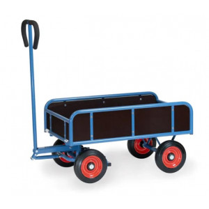 https://www.techni-contact.site/ressources/images/produits/merchandising/char-a-bras-leger-avec-2-essieux-et-4-ridelles-96594241-1.jpg - Charge : 400 kg - 2 dimensions disponibles - Roues à bandage caoutchouc