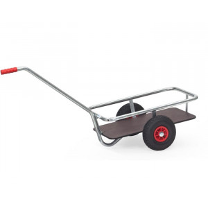 https://www.techni-contact.site/ressources/images/produits/merchandising/char-a-bras-legers-galvanise-51542252-1.jpg - Charge : 200 Kg - Surface utile : L.690 x l.356 mm -  Roues caoutchouc ou gonflable