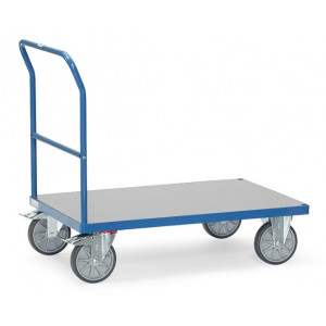 https://www.techni-contact.site/ressources/images/produits/merchandising/chariot-a-dossier-de-poussee-avec-plateau-en-pvc-55226149-1.jpg - Charge : 500 ou 600 kg - 4 dimensions disponibles - Roues : Ø 160 ou 200 x 40 mm