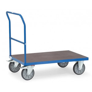https://www.techni-contact.site/ressources/images/produits/merchandising/chariot-a-dossier-de-poussee-avec-plateau-hydrofuge-94195954-1.jpg - Charge : 600 kg - Dimensions utile : (L x l) 1000 x 600 mm - Roues : Ø 200 x 40 mm