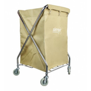 https://www.techni-contact.site/ressources/images/produits/merchandising/chariot-a-linge-270-l-53322831-1.jpg - Capacité: 270 litres - 4 roues pivotantes - Structure Acier inoxydable - Pliable