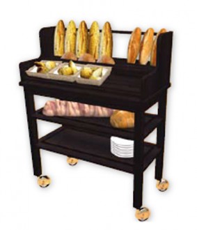 Chariot à pain restaurant - Dimensions (L x l x H) cm : 100 x 50 x 130