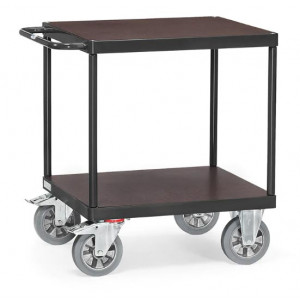 https://www.techni-contact.site/ressources/images/produits/merchandising/chariot-a-plateaux-pour-charges-lourdes-21924277-1.jpg - Charge : 200 Kg - Plateau carré 700 x 700 mm - 2 plateaux