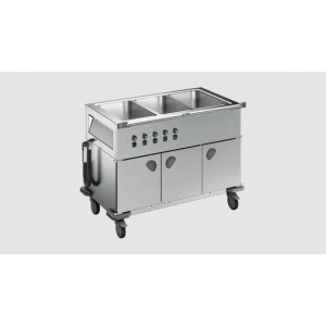 https://www.techni-contact.site/ressources/images/produits/merchandising/chariot-bain-marie-chaud-3-cuves-poignes-sur-le-cote-63116425-1.jpg - Acier inoxydable - Puissance : 2,85 kW - Dimensions (L x l x H) 1236 x 746 x 933 mm