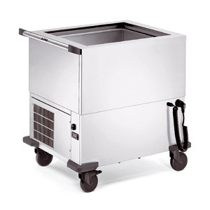 https://www.techni-contact.site/ressources/images/produits/merchandising/chariot-bain-marie-froid-1-cuve-52454272-1.jpg - Acier inoxydable - Capacité : 2 x GN1/1-200 - Puissance : 0,4 kW