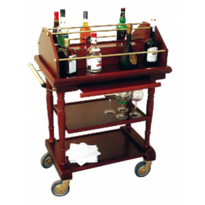 Chariot Bar-Service pour hôtels - Dimensions (L x l x H) : 825 x 525 x 1070 mm