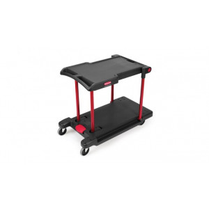 Chariot convertible 182 kg - Capacité : 182 kg - Dim : 115 x 60,5 x 87,4 cm - Coloris : Rouge/noir