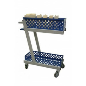 Chariot courrier ergonomique - H. 1200 x L. 430 x P. 908 pour format A4 , H. 1216 x L. 499 x P. 722 pour format A3+