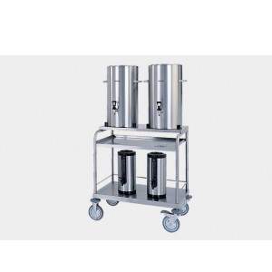 Chariot cuisine inox transporteur conteneurs - Dimensions du plateau supérieur: 775 x 490 mm