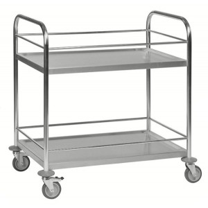 Chariot de cuisine inox - Dimensions : 910 x 590 x 940 mm - Capacité : 100 Kg