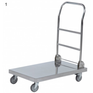 Chariot de manutention en inox - Capacité : 100 ou 150 Kg