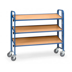 https://www.techni-contact.site/ressources/images/produits/merchandising/chariot-de-mise-a-disposition-sans-bac-11619775-1.jpg - Charge : 250 Kg - 3 plateaux inclinables en bois sans bac