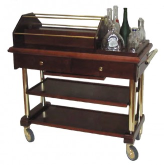 Chariot de service bar - Dimensions (L x l x H) : 1200 x 525 x 1070 mm