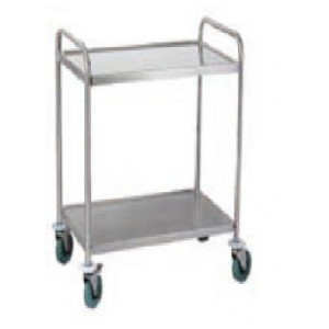 Chariot de service professionnel en inox - Charge maxi : 120 - 130 kg