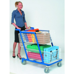 Chariot distribution courrier ergonomique - Dimensions (mm) : 980 x 780 x 540