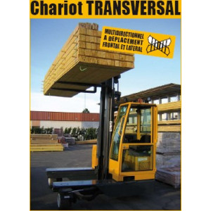 Chariot elevateur transversal - Position frontale et latérale