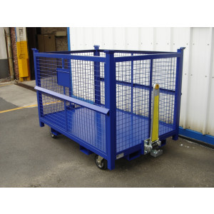 Chariot grillagé tractable - Chariot grillagé 3m³