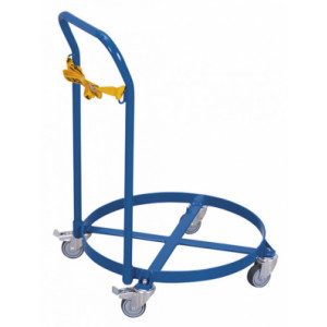 https://www.techni-contact.site/ressources/images/produits/merchandising/chariot-porte-futs-avec-barre-de-poussee-91347343-1.jpg - Acier - Pour fûts 200 Litres - Capacité de charge : 250 kg - Roue Ø 80 mm