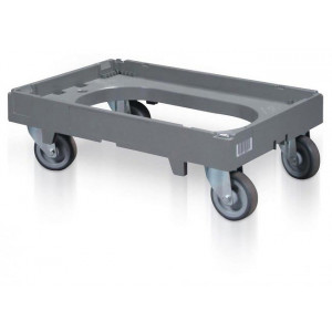 Chariot pour bac 800 x 600 mm - Dim :800 x 600 x 17 mm - Charge : 500 kg - Poids : 9,7 Kg