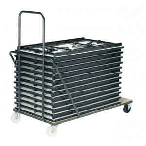 Chariot pour tables pliantes - Capacité 10 tables - Structure en acier
