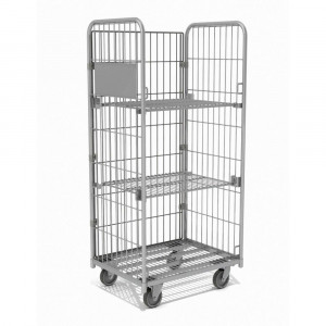 Chariot roll 800 x 600 - Volume : 600 L  - Matière : Acier électrozingué