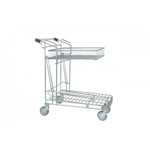  Chariot double pour magasin - Longueur : 976 mm / Largeur 568 mm / hauteur 1039 mm