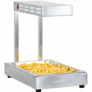 Chauffe frites résistance à quartz - Bac Gastro norme GN 1/1 amovible, profondeur 65 mm