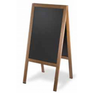 Chevalet ardoise Bois double face - Dimensions (L x l x H)  : 60 x 1,9 x 126 cm