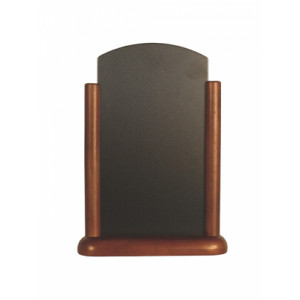 Chevalet de table en bois marron - 4 dimensions - Nombre de face : 2 - Avec ou sans poignée