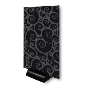 Chevalet de table sur socle PVC noir - Dimensions : 15 x 25 cm - Paquet de 3