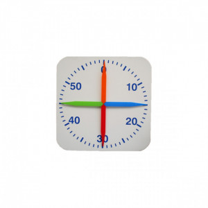 Chronomètre piscine 4 aiguilles - Couleurs des aiguilles : orange, bleue, rouge, verte